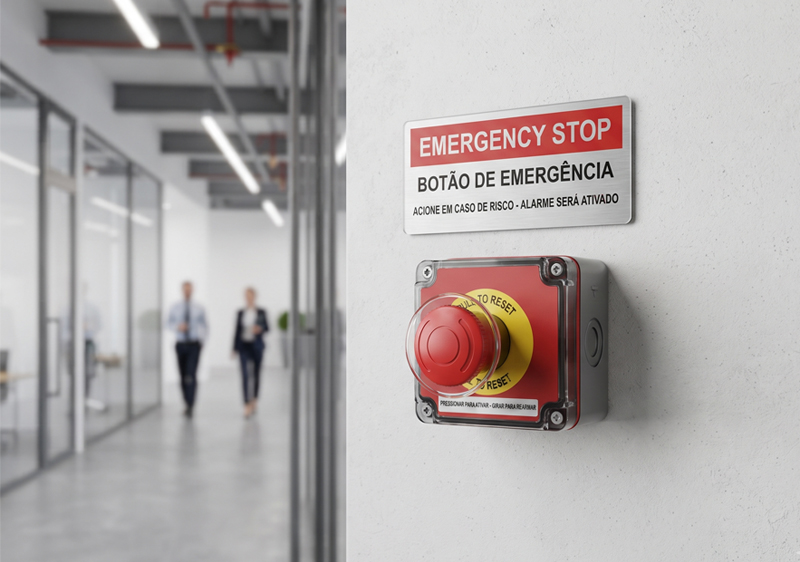 Botoeiras de emergência para sistemas de incêndio: rapidez no acionamento e confiabilidade operacional