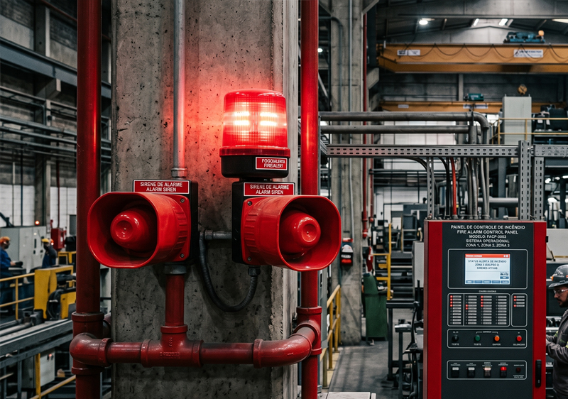 Sistemas de alarme de incêndio: critérios técnicos para escolha e aplicação em ambientes industriais